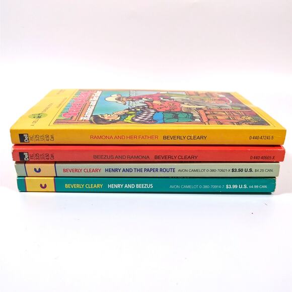 VTG Ramona & Friends Beverly Clearly Paperback Book Lot of 4 Beezus Henry Father - Picture 3 of 3